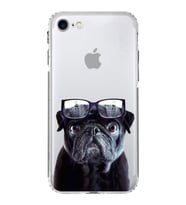 PrintiFy iPhone 8 ile Uyumlu Köpek 3 Kamera Korumalı Şeffaf Kılıf