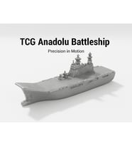 TCG Anadolu Detaylı 3D Minyatür Gemi Modeli