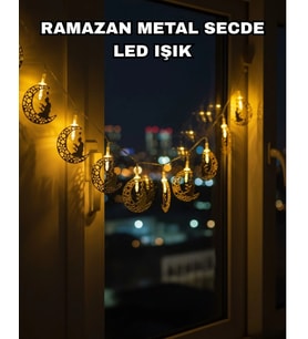 Dekoratif Ramazan Ay Işığı Secde Eden Adam Figürlü