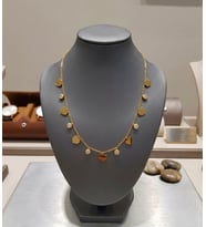 Kalp Sallantılı Çelik Gold Kolye