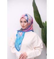 Renkli Karma Desen Dijital Soft Eşarp