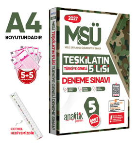 2027 MSÜ Teşkilatın 5lisi Özgün Deneme Paketi Yeni Nesil Türkiye Geneli Çözümlü Analitik Yayınları