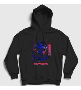 Presmono Unisex Siyah Astronaut The Weeknd Kapüşonlu Sweatshirt 158567tt