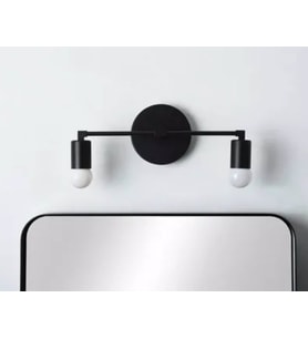  RİOLİGHT MODERN İKİLİ METAL APLİK (Siyah - Beyaz)