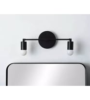  RİOLİGHT MODERN İKİLİ METAL APLİK (Siyah - Beyaz)