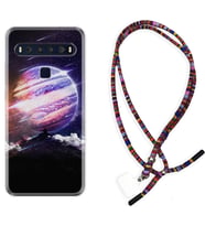 TCL 10L 10 Plus 10SE 20E 20SE 30SE L7 Kılıf Boyun Asklı Rasta Silikon Super Planet 1797