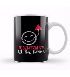 Decentralize All The Things Blockchain Technology Kupa Bardak Porselen