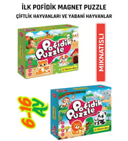 İlk Pofidik Magnet Puzzle Seti (Çiftlik ve Yabani Hayvanlar)