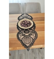 Güpürlü Tül Desenli Renk Renk Runner (Siyah)