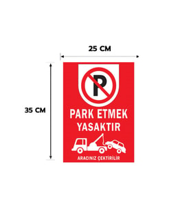 Park Etmek Yasaktır Kişiselleştirilebilir Dekota Levha, 25x35, 20x30 (A4), 30x42 (A3) Cm Boyut Seçeneklerinde Levha + Yapışkan Bant