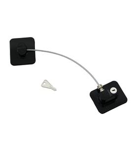 SİYAH PLAKA HALATLI EMNİYET KİLİT 5X6CM YAPIŞKANLI MONTAJ=2PCS PLAKA HALAT=18.8CM (5343)