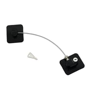 SİYAH PLAKA HALATLI EMNİYET KİLİT 5X6CM YAPIŞKANLI MONTAJ=2PCS PLAKA HALAT=18.8CM (5343)