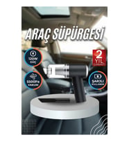 Şarjlı Mini Araç Süpürgesi 120W 5500Pa Vakum Güçlü Çok Fonksiyonlu El Tipi Vakum