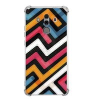 PrintiFy Huawei Mate 10 Pro Uyumlu Köşe Korumalı Labirent Grafiti Tasarımlı Şeffaf Silikon Kılıf