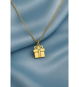 Kişiye Özel Minimal Hediye Paketi Kolye 925K Gümüş (Gold)