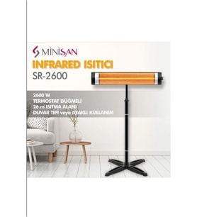 Minisan SR-2600 2600W Elektrikli Infared Isıtıcı