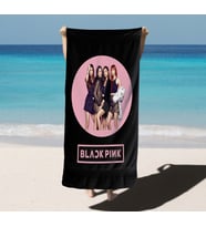 Erayshome Hediyelik Black Pink Plaj Banyo Havlusu
