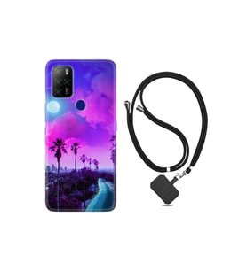 X300 Kılıf Ipli Boyun Askılı Desenli Silikon Purple Way 1843