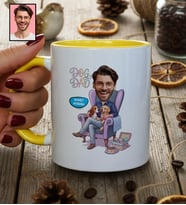 Kişiye Özel Karikatürlü Dog Dad Köpek Babası Kupa Bardak Babalar Günü Hediyesi