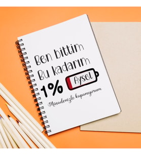 Müsadenizle Kapanıyorum Tasarımlı Defter Kişiye Özel