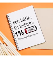 Müsadenizle Kapanıyorum Tasarımlı Defter Kişiye Özel