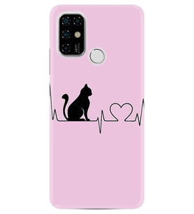 Casper Via F20 Kılıf Desenli Silikon Pink Cat Heart