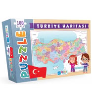 Blue Focus Türkiye Haritası - Puzzle 100 Parça
