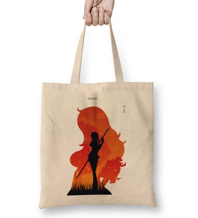 Nami One Piece in Silhouette Bez Çanta Uzun Saplı