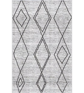 Eliana Home Baskılı, Yıkanabilir Kaymaz Taban Salon Halısı LNA0695 100x150 cm (Gri)