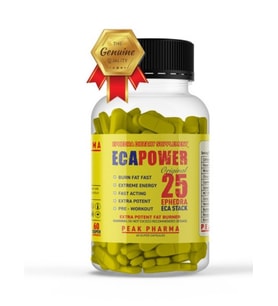 Peak Pharma ECA Power 25 Ephedra ECA Stack 60 Caps