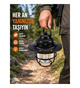 Mey İthalat® Çam Kozalağı Şekilli Retro Kamp Gece Lambası