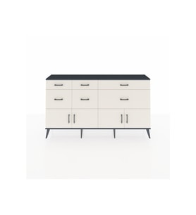 Arges Konsol Tek Raflı 6 Çekmeceli 4 Kapaklı 176x30x99 Antrasit-Aytaşı
