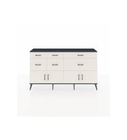 Arges Konsol Tek Raflı 6 Çekmeceli 4 Kapaklı 176x30x99 Antrasit-Aytaşı