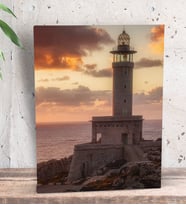 BK Gift Deniz Feneri Tasarımlı Dekoratif Mini Kanvas Tablo 15x20cm-3