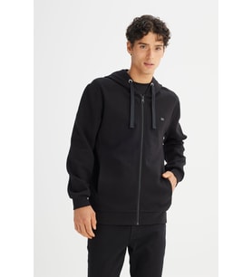 Erkek Pike Interlock Full Zip Sweatshirt Black (STD)