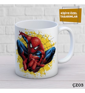 Spider-Man Film Karakterli Kişiye Özel Kupa  Bardak