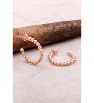 Dorika Rose 925 Ayar Gümüş 21 Mm Halka Küpe 5031