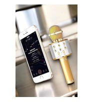 Mey İthalat® Şarjlı ve Uzun Pil Ömürlü Karaoke Mikrofon USB Bellek Destekli, Profesyonel Ses