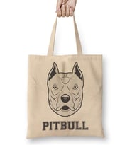 Pug Köpek Pit Bull Face Pitbull Aşıklar Bez Çanta Uzun Saplı