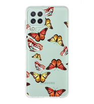 PrintiFy Samsung Galaxy M22 ile Uyumlu 1mm Slim Fit Water Color 2 Baskılı Şeffaf  Kılıf