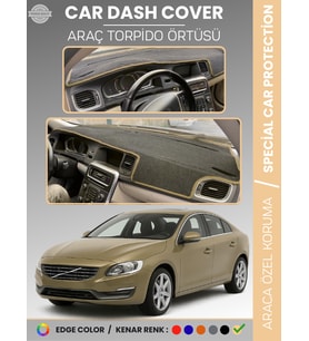 VOLVO S60 (2011-2017) Torpido Örtüsü Ön Göğüs Koruma Torpido Koruma Tam Uyum Araca Özel UV Koruma