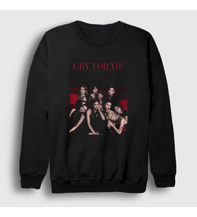 Presmono Unisex Siyah Cry For Me K-Pop Twice Sweatshirt 280238tt