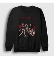 Presmono Unisex Siyah Cry For Me K-Pop Twice Sweatshirt 280238tt