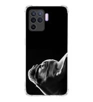 PrintiFy Oppo Reno 5 Lite Uyumlu Köpek 1 Baskılı Şeffaf Köşe Korumalı Antişok Kılıf