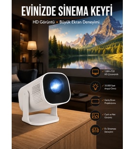 Taşınabilir Sinema Oyun Projektörü Akıllı Projeksiyon Android 11 Yeni Nesil