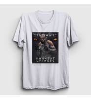 Presmono Unisex Beyaz Wolf Kurt Khamzat Chimaev Mma Ufc T-Shirt 429208tt (Beyaz)