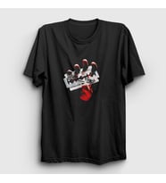 Presmono Unisex Siyah Steel Judas Priest T-Shirt 88817tt