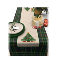 Yılbaşı Temalı Dijital Baskılı Runner Örtüsü Christmas 40x140 cm
