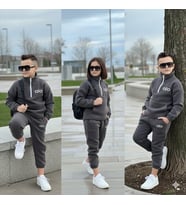 MODAVALS KIZ ÇOCUK & ERKEK ÇOCUK ALO BASKILI TRAŞLI POFİDİK POLAR TAKIM