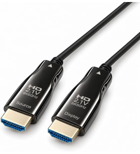 HDMI 2.1 Aktif Fiber Optik Kablo 100 Metre, 8K 60Hz 4K 120Hz 1080p 240Hz, 48Gbps eARC Dynamic HDR VRR ALLM Destekli, SOURCE-DISPLAY Yönlü AOC HDMI Kablosu